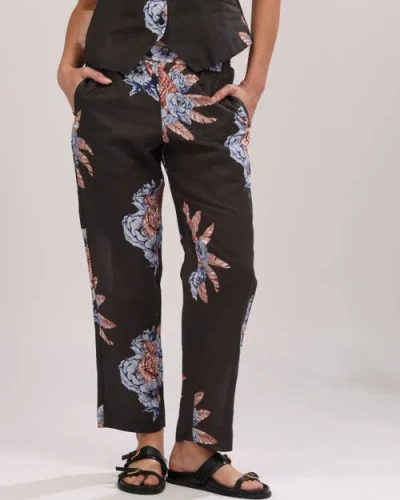 Las Surenas Pant Tiger Bloom In Black