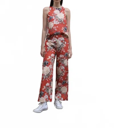 Las Surenas Romantic Tiger Pant In Brick In Multi