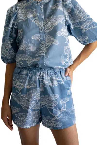 Las Surenas Safari Short In Light Blue