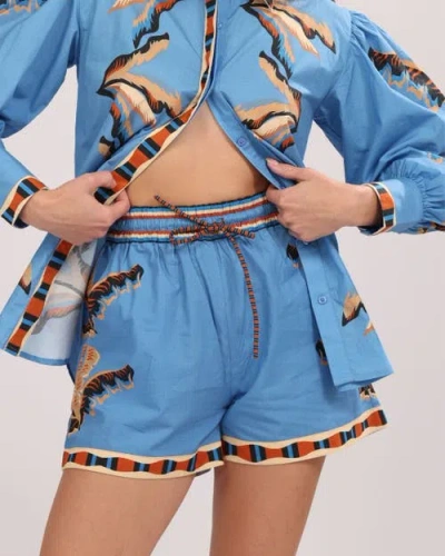 Las Surenas Short Bali Tiger In Blue