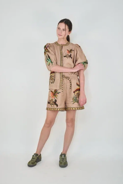 Las Surenas Short Bali Tiger In Brown