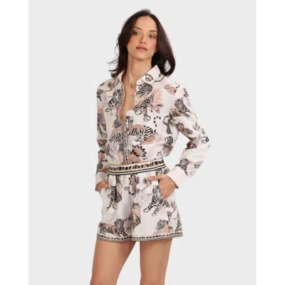 Las Surenas Short Lotus Tiger In White