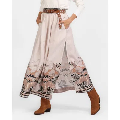 Las Surenas Skirt Lotus Tiger In Neutral