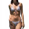 Las Surenas String Amor Bikini Set In Blue In Multi