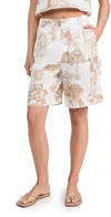 Las Surenas Thailand Bermuda Shorts Thailand Beige And White In Thailand Beige And White