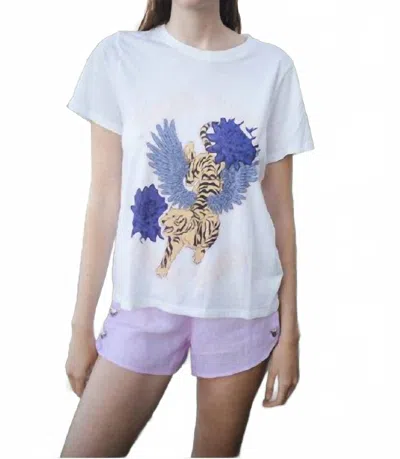 Las Surenas Tiger Power Tee In Tiger White