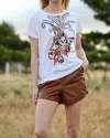 Las Surenas Tiger T-shirt In White In White