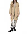 Las Surenas Toile De Jouy Trench Coat In Beige In Brown