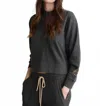 Las Surenas Women's Cheetah Long Sleeve Top In Grey In Gray