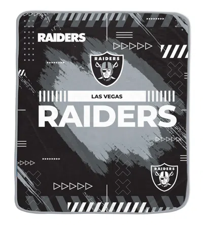 Las Vegas Raiders Nfl Team Modern Logo Blanket 60x72 In Black