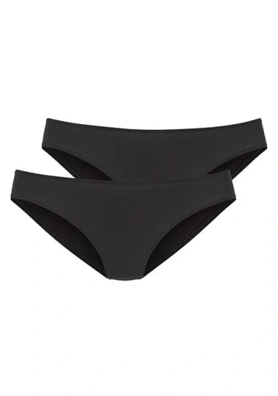 Lascana 2 Pk Basic Hipster Panties In Black