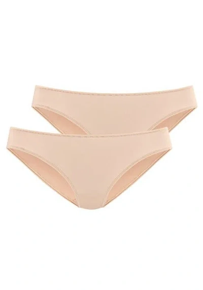 Lascana 2 Pk Basic Hipster Panties In Neutral