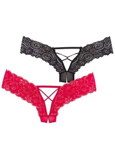 Lascana 2 Pk Strappy Open Thongs In Brown