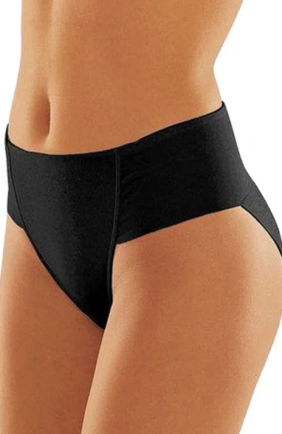 Lascana 3 Pk High Leg Control Briefs In Black