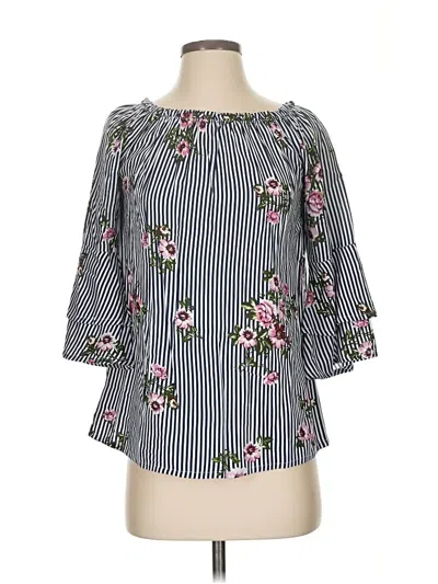 Pre-owned Lascana 3/4 Sleeve Blouse In Blue