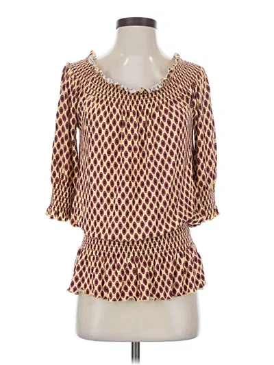 Pre-owned Lascana 3/4 Sleeve Blouse In Brown