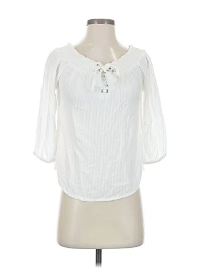 Pre-owned Lascana 3/4 Sleeve Blouse In White