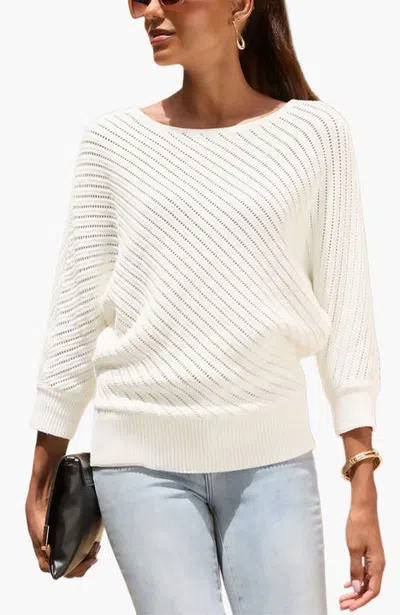 Lascana 3/4 Sleeve Boat Neck Sweater In Multi