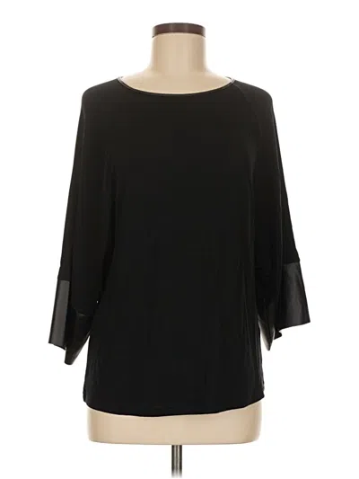 Pre-owned Lascana 3/4 Sleeve T-shirt In Black