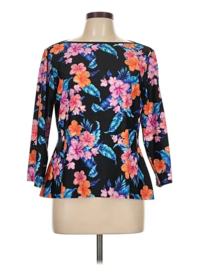 Pre-owned Lascana 3/4 Sleeve T-shirt In Black