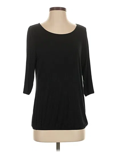 Pre-owned Lascana 3/4 Sleeve T-shirt In Black