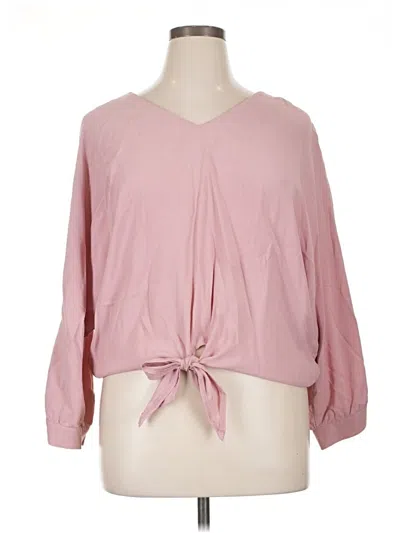 Pre-owned Lascana 3/4 Sleeve T-shirt In Pink