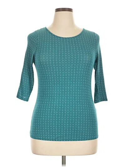 Pre-owned Lascana 3/4 Sleeve T-shirt In Teal