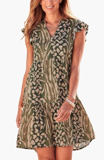 Lascana Animal Print Tiered Dress