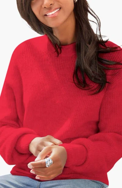 Lascana Balloon Sleeve Sweater In Red