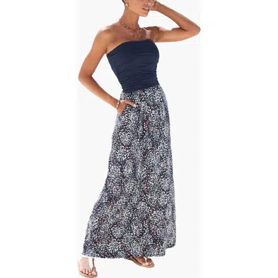 Lascana Bandeau Maxi Dress In Blue