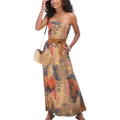 Lascana Bandeau Maxi Dress In Multi
