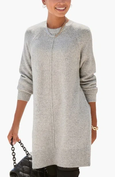 Lascana Basic Tunic Sweater In Grey Heather