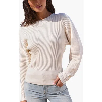 Lascana Boat Neck Ribbed Sweater In Multi