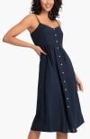 Lascana Button Up Panel Dress In Blue