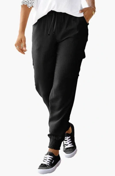 Lascana Cargo Jogger Pants In Black