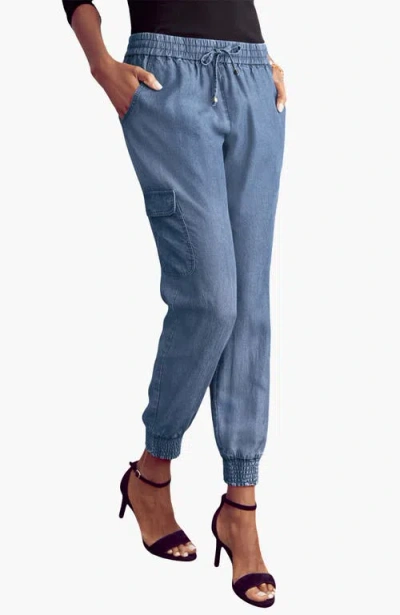 Lascana Cargo Jogger Pants In Blue
