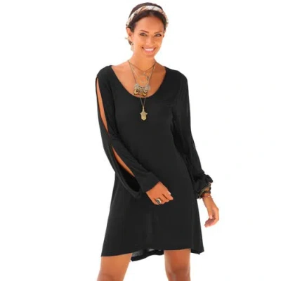 Lascana Cold Shoulder Dress In Black
