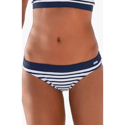 Lascana Contrast Classic Bikini Bottom In Blue