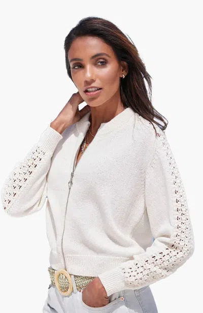 Lascana Crochet Bomber Jacket In Multi