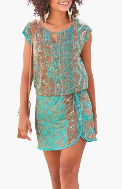 Lascana Crochet Hem Dress In Multi