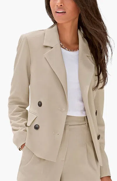 Lascana Double Breasted Blazer In Neutral