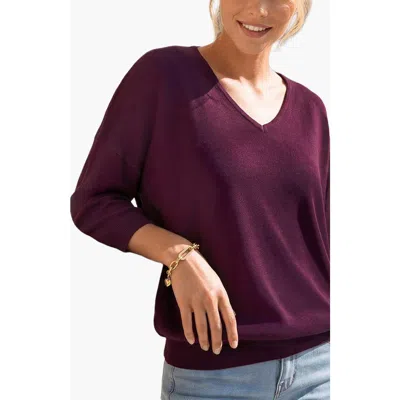 Lascana Drop Shoulder V-neck Sweater In Multi