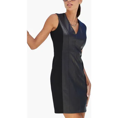 Lascana Faux Leather Dress In Black