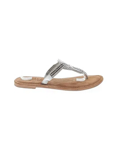Pre-owned Lascana Flip Flops In Silver