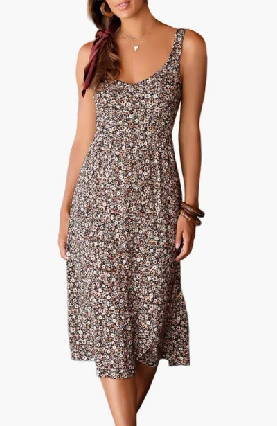 Lascana Floral Bow Detail Dress In Multi