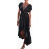 Lascana Flounce Hem Cover Up In Black