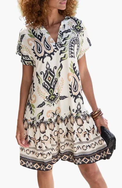 Lascana Flounce Hem Shift Dress In Multi