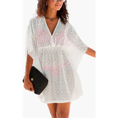 Lascana Flowy Lace Cover Up In White