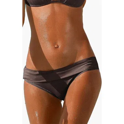 Lascana Fold Over Classic Bikini Bottom In Brown