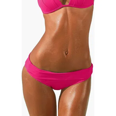 Lascana Fold Over Classic Bikini Bottom In Pink